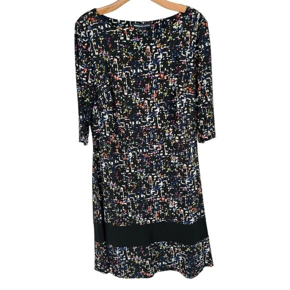 American Living Dresses & Skirts - American Living Dress Womens  Black Pattern 3/4 Sleeve Pullover Knit Size 16